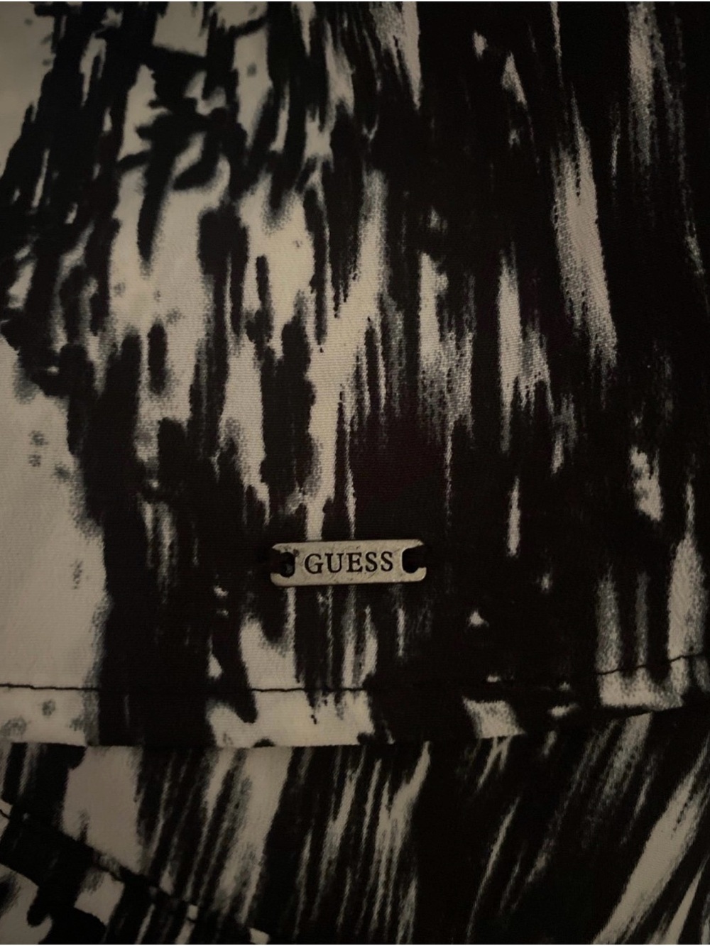 Guess Black and White Strapless Printed Dress - Picture 7 of 10